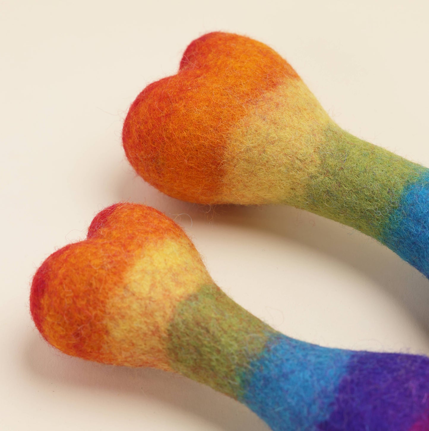 MODERNBEAST: RAINBOW WOOLBONE Wool Dog Toy: Small