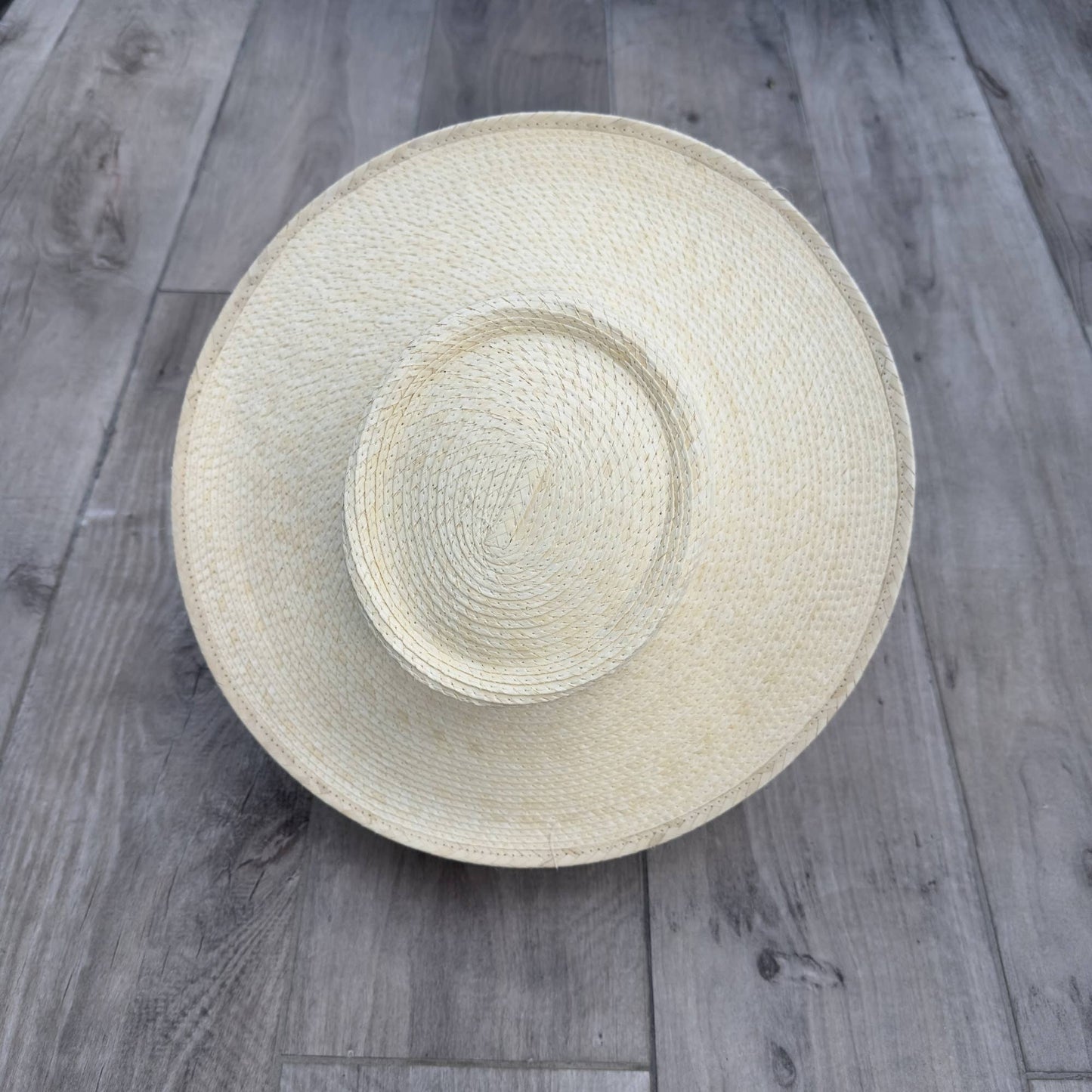 Palm Leaf Gambler Hat: Ivory