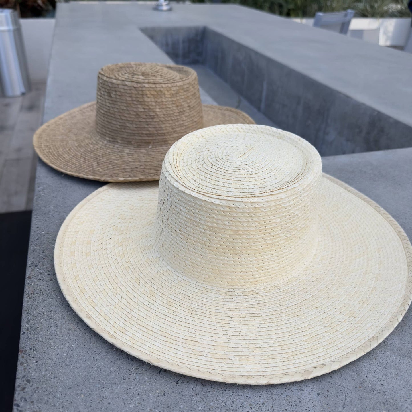 Palm Leaf Gambler Hat: Ivory