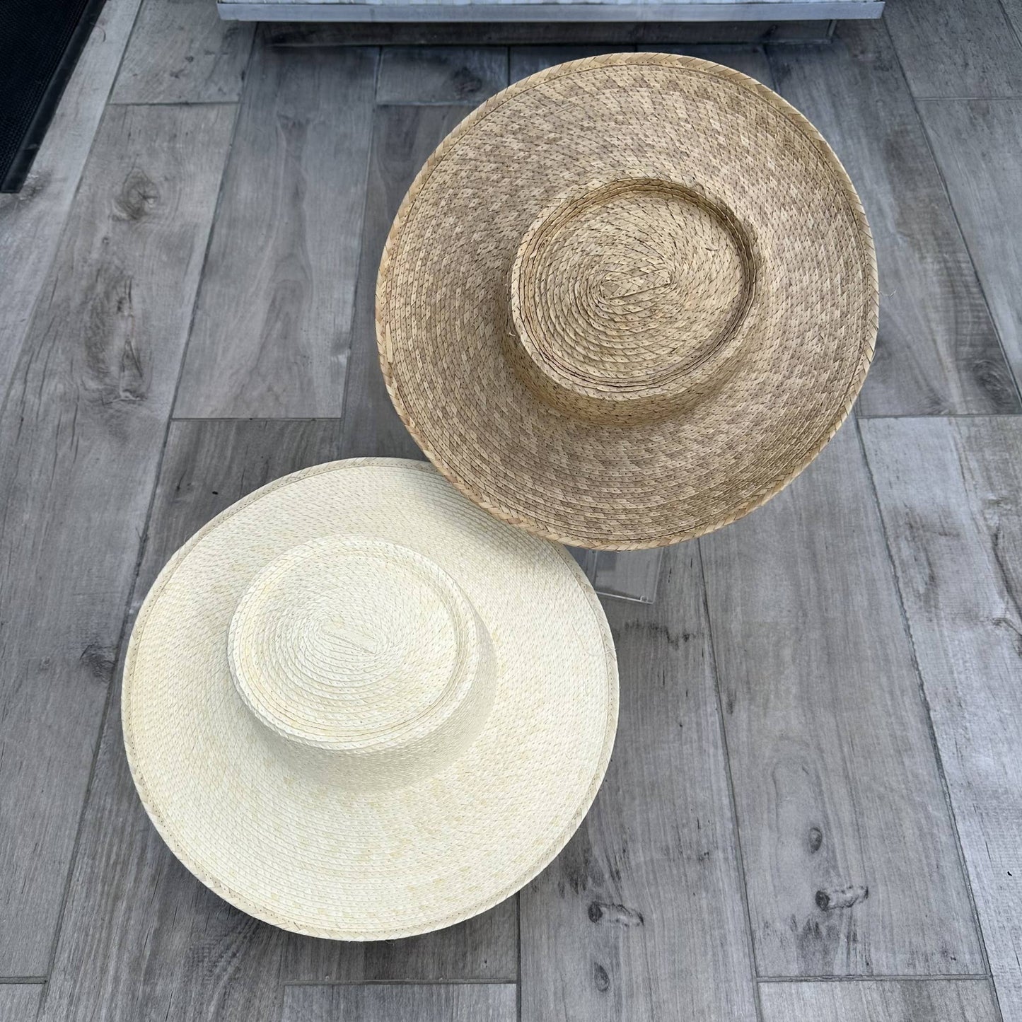 Palm Leaf Gambler Hat: Ivory