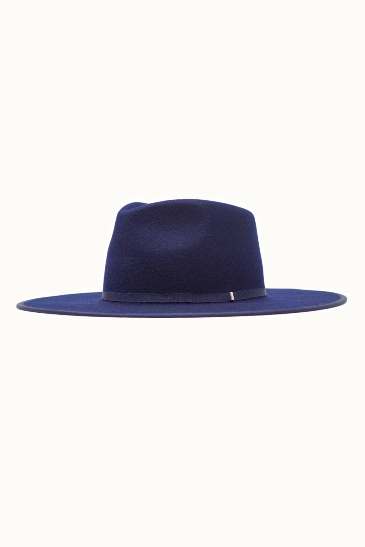 BILLIE - 100% Wool Felt Rancher, Satin Lined, Navy