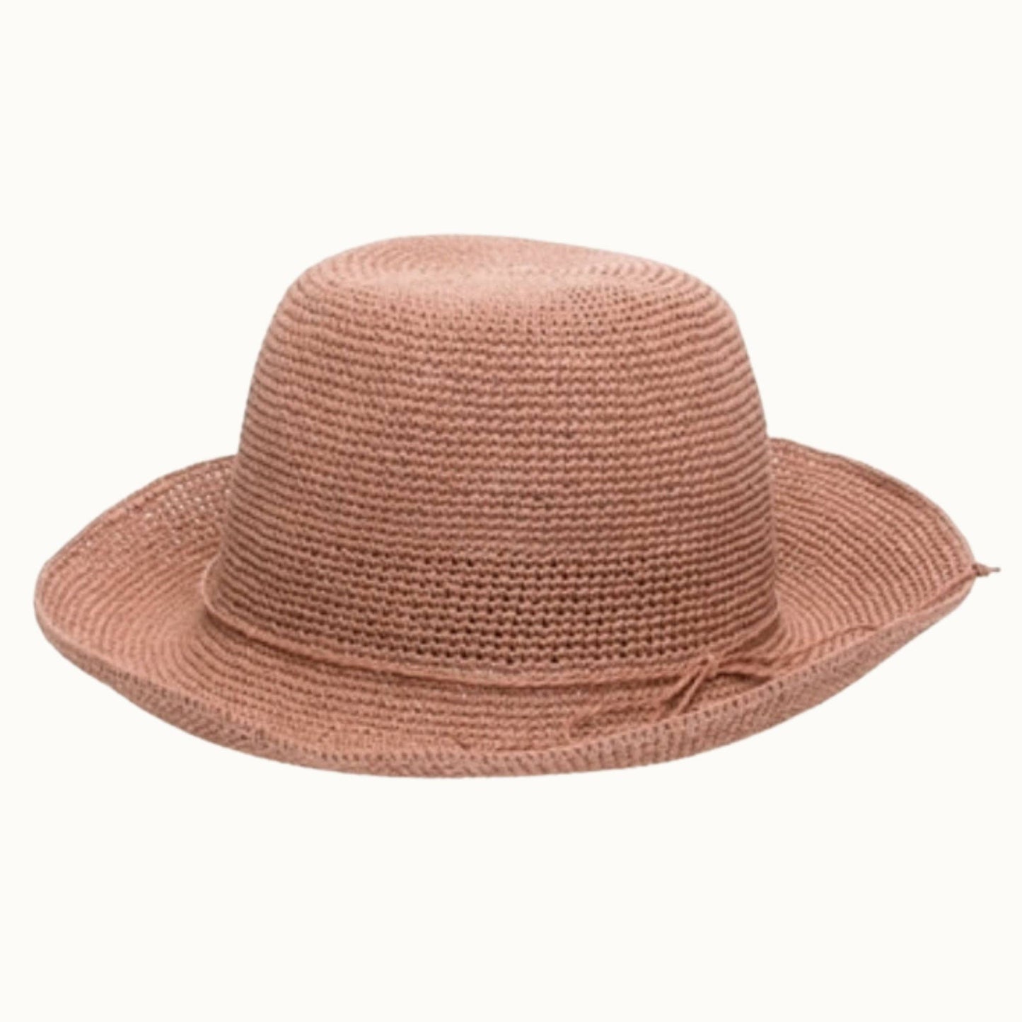 O&P Finely Crocheted Classic Straw Bucket Hat, Packable: Navy