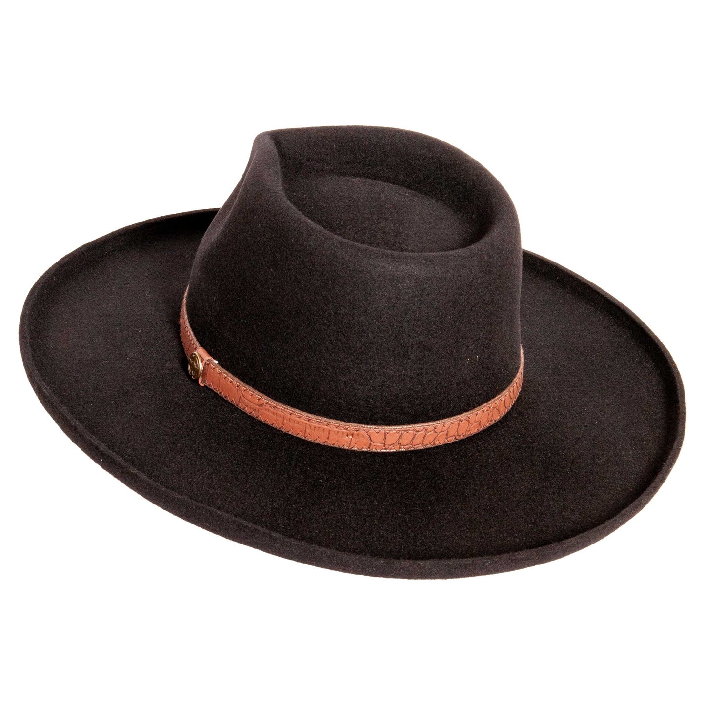 Pencil Rim Wool Felt Fedora Hat - Style Hudson: White / SM