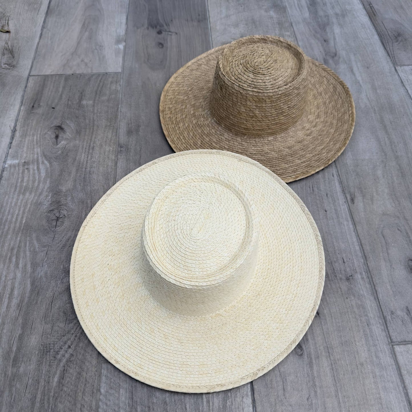 Palm Leaf Gambler Hat: Ivory
