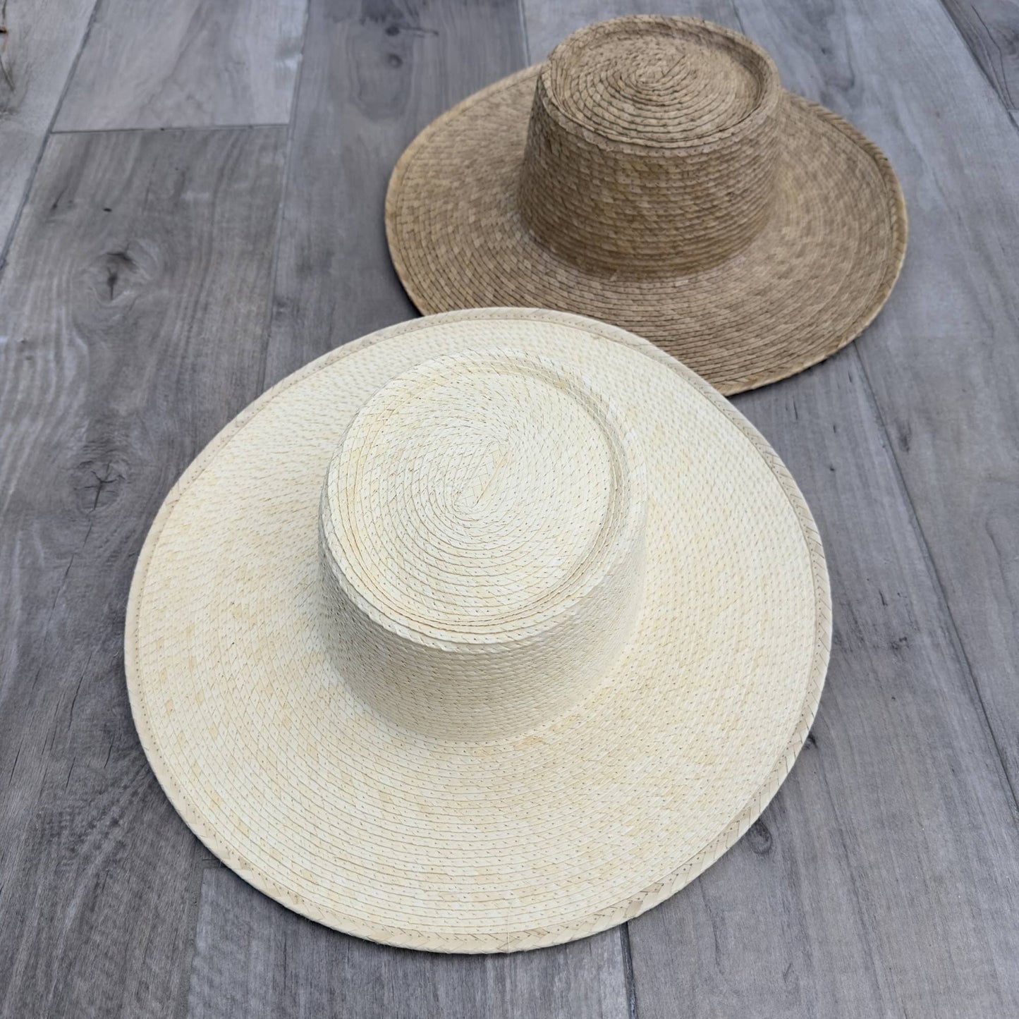 Palm Leaf Gambler Hat: Ivory