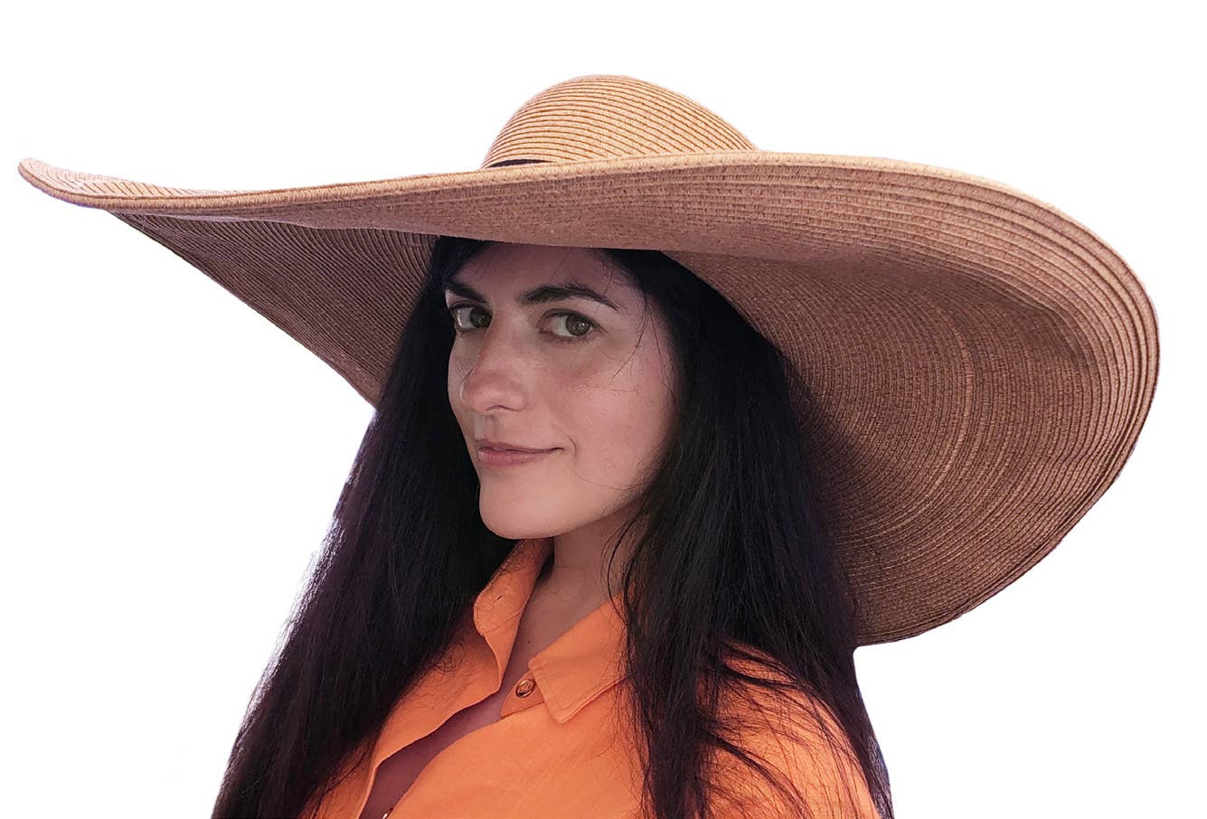 TOU - Extra Large Packable Sunhat: Natural/Cream