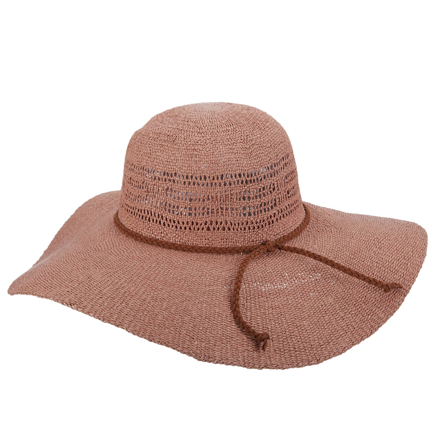 Scala Straw Round Crown Hat- Elenora: Assorted / OS