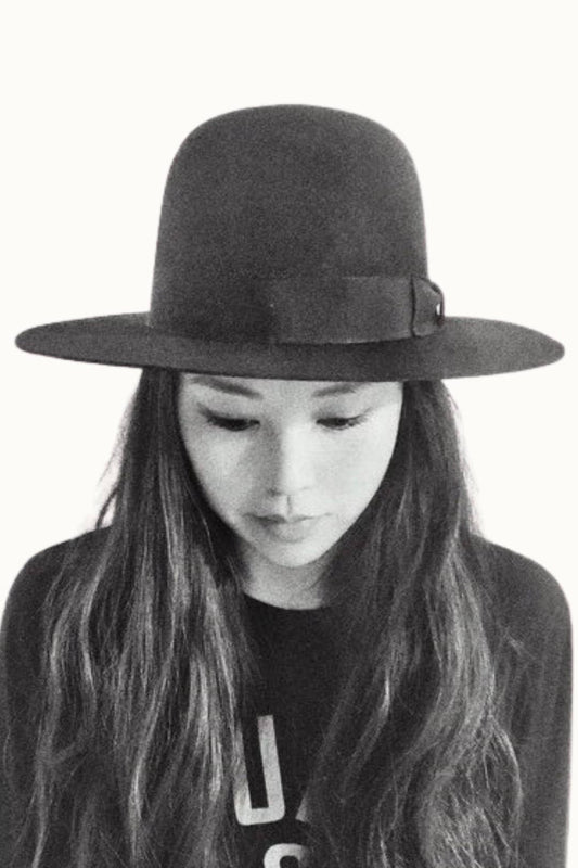 Wool Felt High Crown Bowler Hat, Adjustable