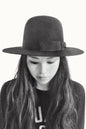 Wool Felt High Crown Bowler Hat, Adjustable