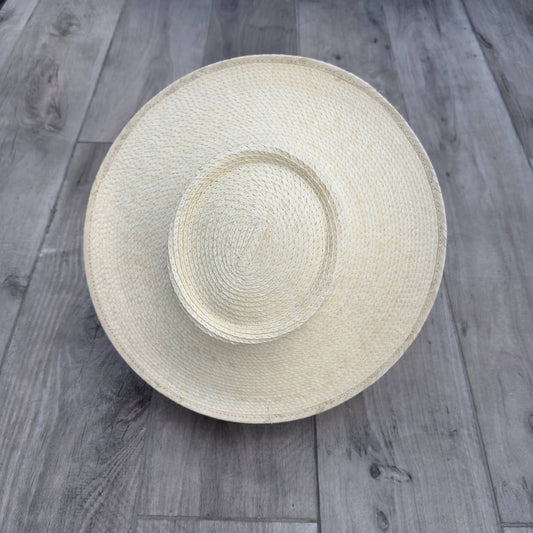 Palm Leaf Gambler Hat: Ivory