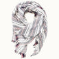 Striped Oversized Blanket Scarf, 57" x 57", Pastel Multi