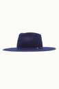 BILLIE - 100% Wool Felt Rancher, Satin Lined, Navy