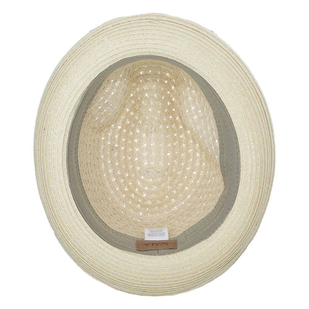 Scala Straw Fedora Hat- Barnaby: Tea / L/XL