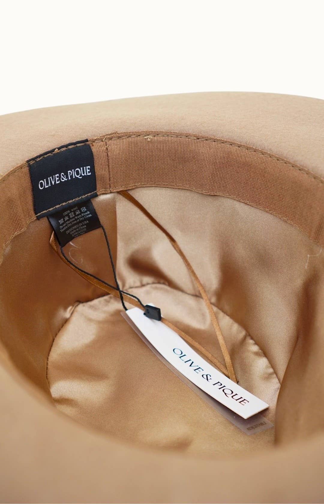 ATLAS - Travel Friendly, Packable 100% Wool Felt Rancher, Adjustable: Beige