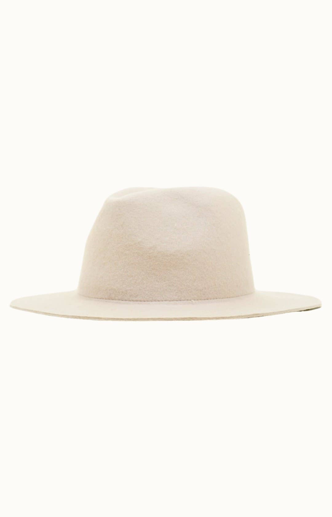 ATLAS - Travel Friendly, Packable 100% Wool Felt Rancher, Adjustable: Beige