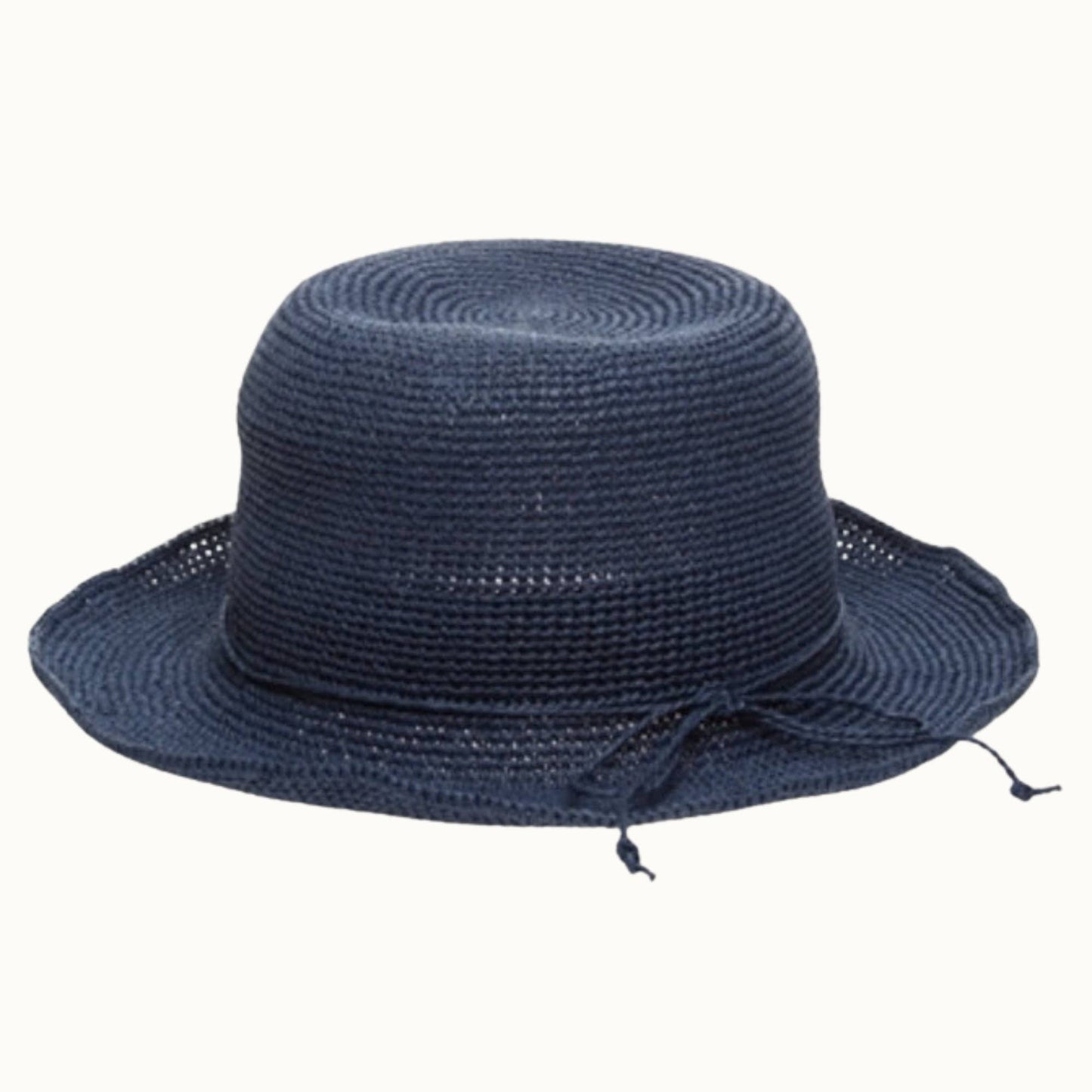 O&P Finely Crocheted Classic Straw Bucket Hat, Packable: Ivory