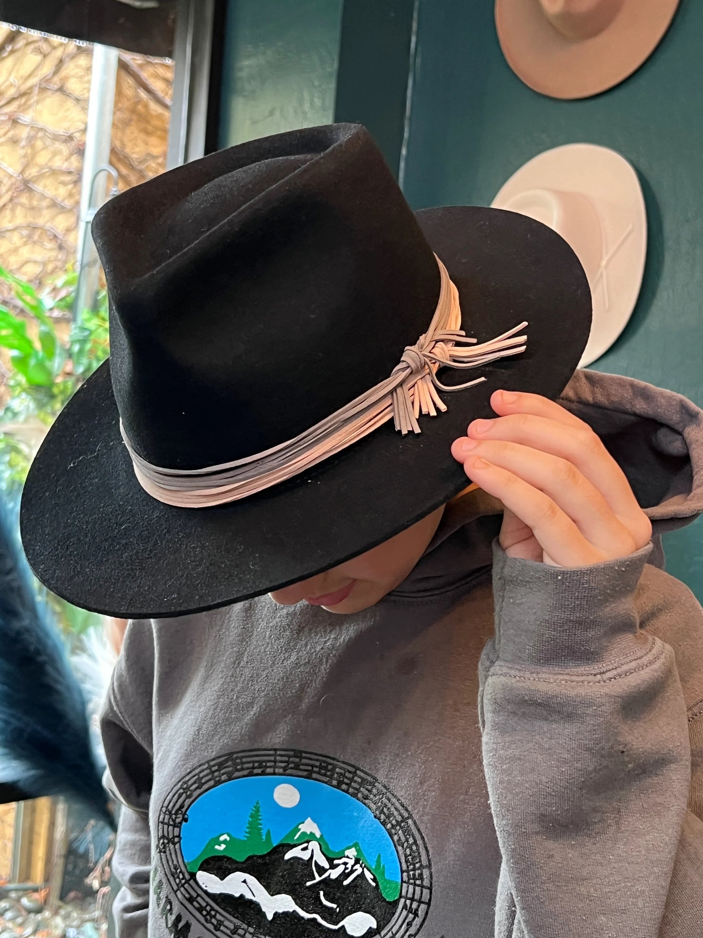 Tambourine Wool Outback Cowboy Hat -  Black