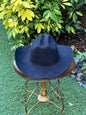 Wool Cowboy Hat - 100% Australian Wool, Black