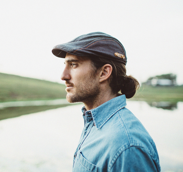 Sinclair Newsboy Hat : Brown/Taupe