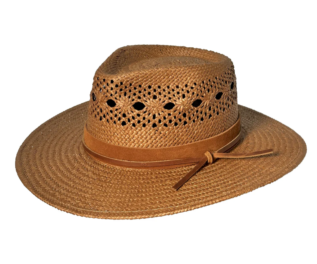 Conner Aspen Vented Toyo Straw - caramel