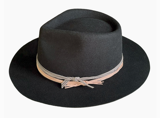 Tambourine Wool Outback Cowboy Hat -  Black