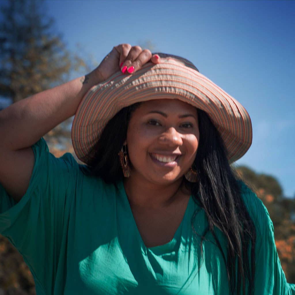 SF Hat: Women's Ribbon Roller: Warm Multi-Color
