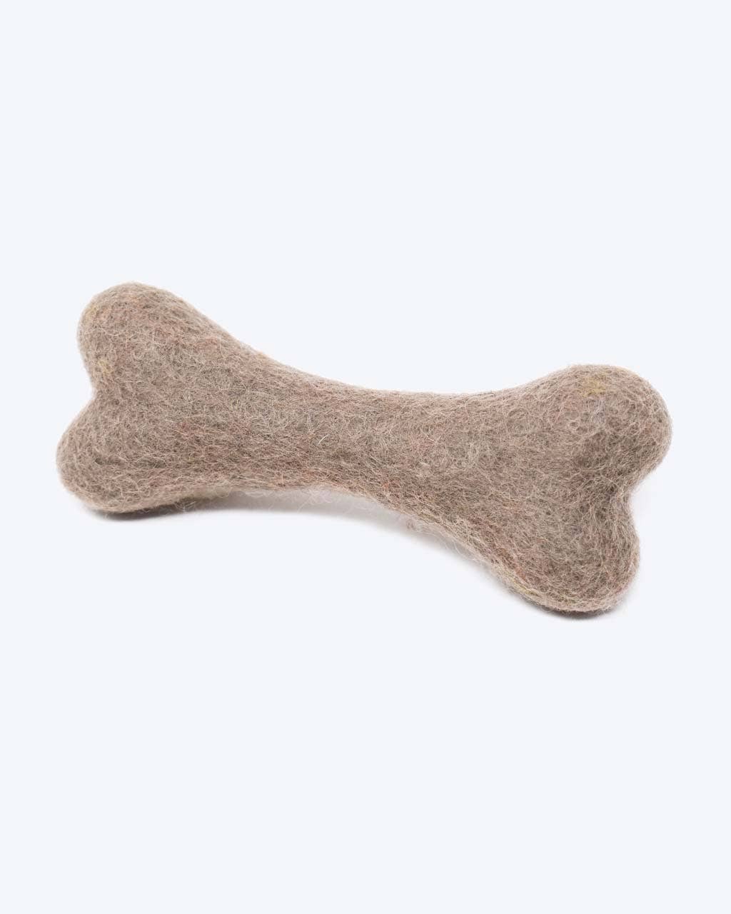 MODERNBEAST: SPRING WOOLBONE Wool Dog Toy: TAUPE / SMALL