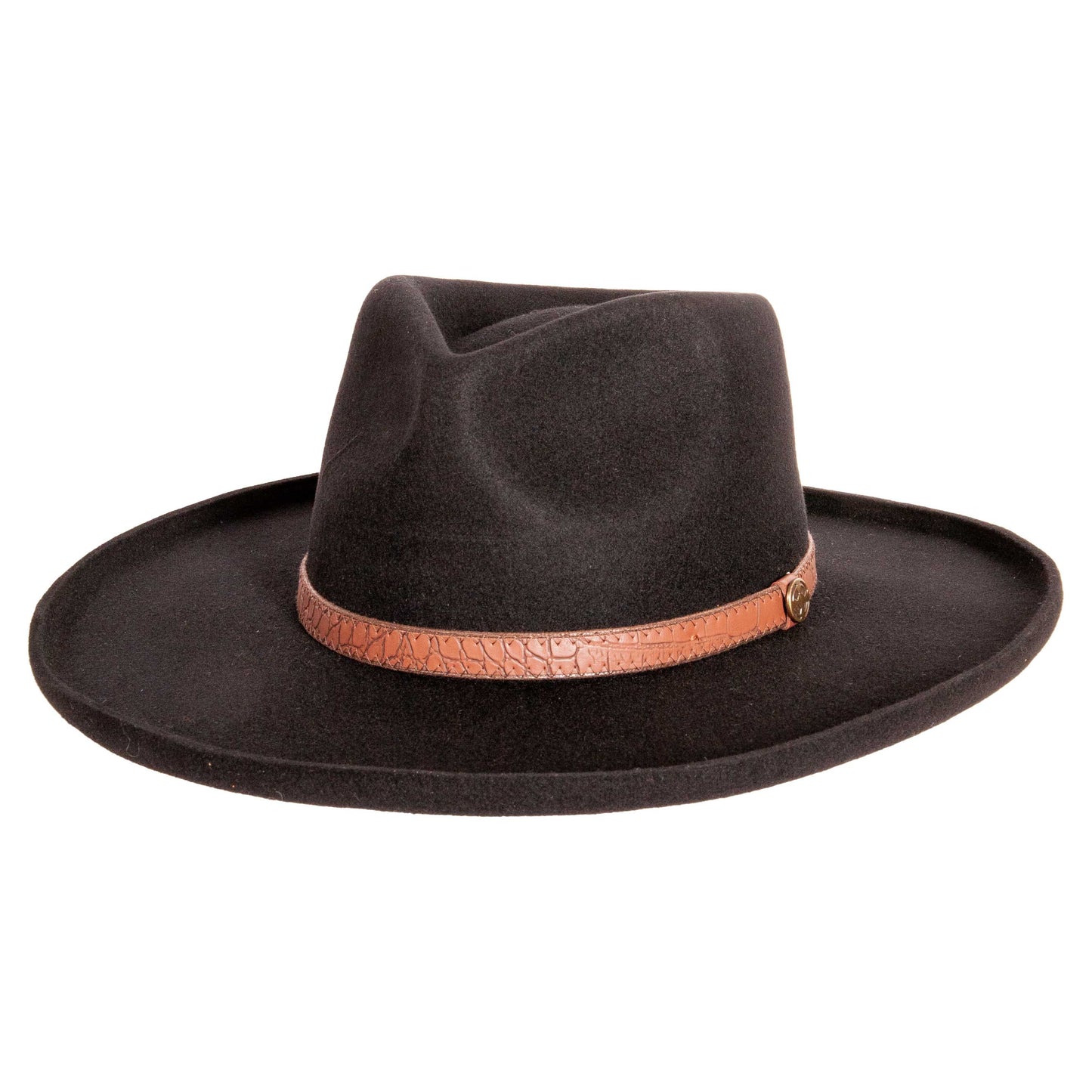 Pencil Rim Wool Felt Fedora Hat - Style Hudson: White / SM