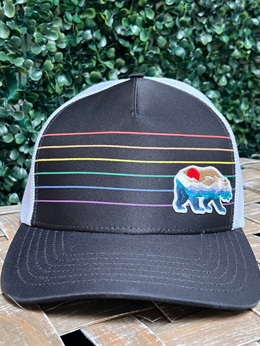 Rainbow Spectrum in Black with Bear