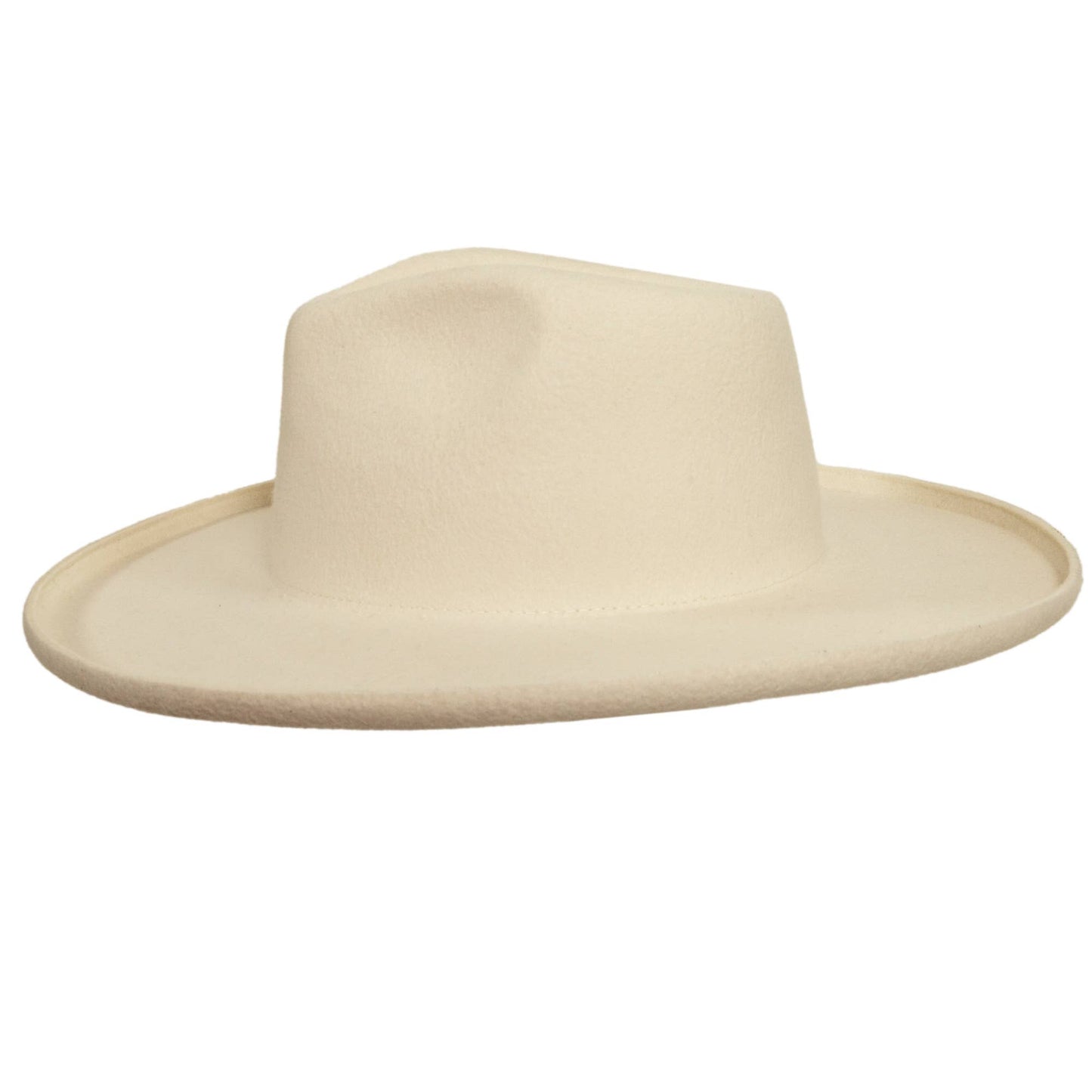 Pencil Rim Wool Felt Fedora Hat - Style Hudson: White / SM