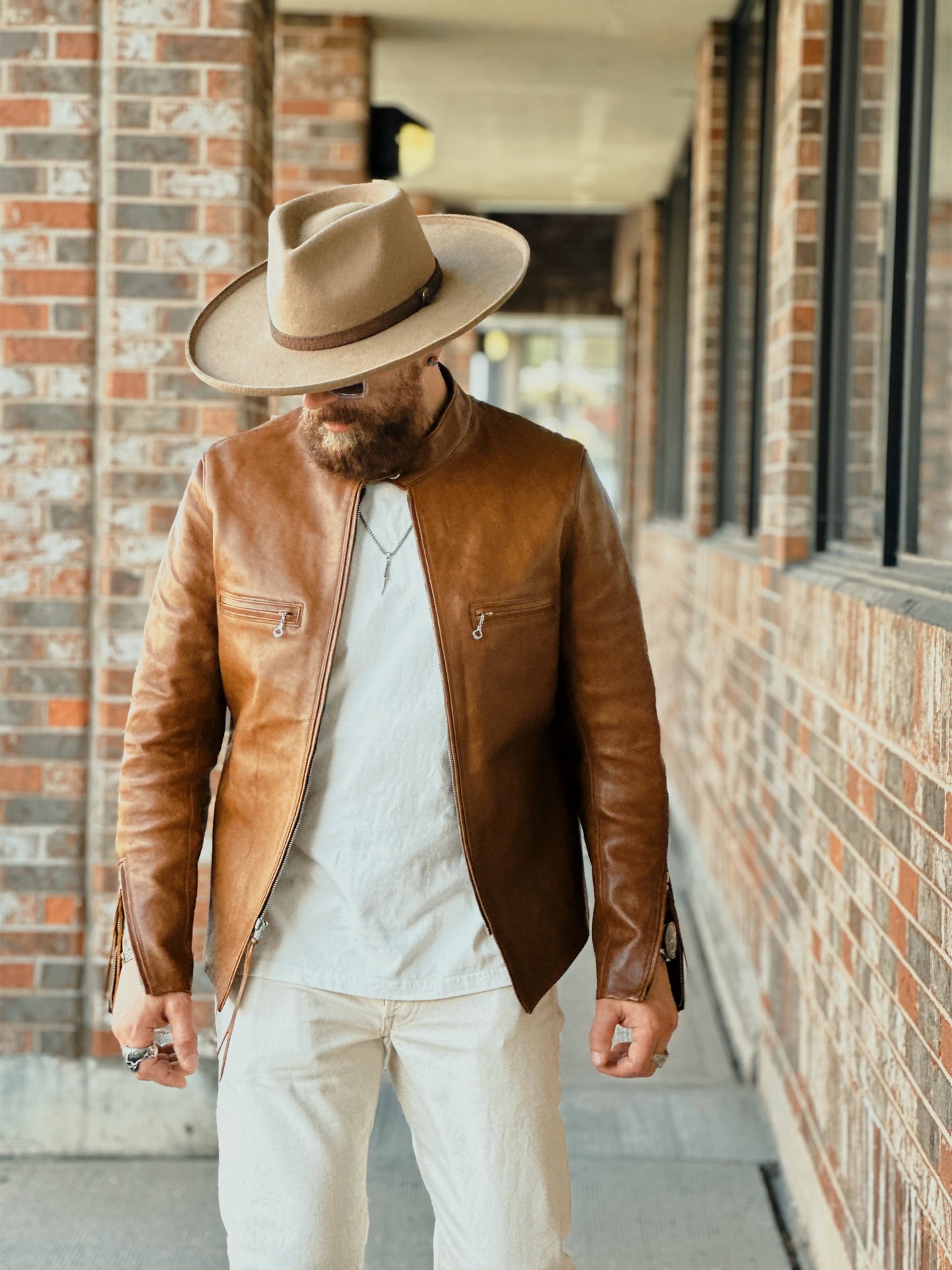A.H. Pencil Rim Wool Felt Fedora Hat - Style Hudson: White / MD
