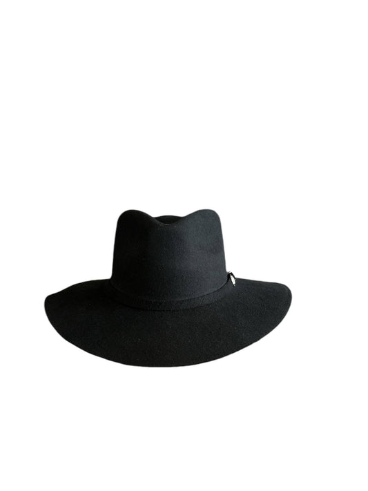 Premium Wool Vienna Style hat : Black / Large