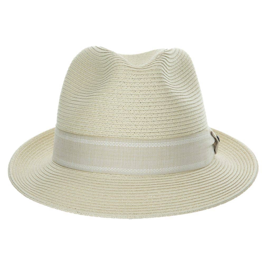 Scala Straw Fedora Hat- Monaco: Natural / S/M