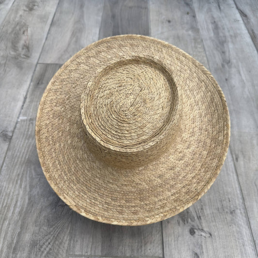 Palm Leaf Gambler Hat: Tan