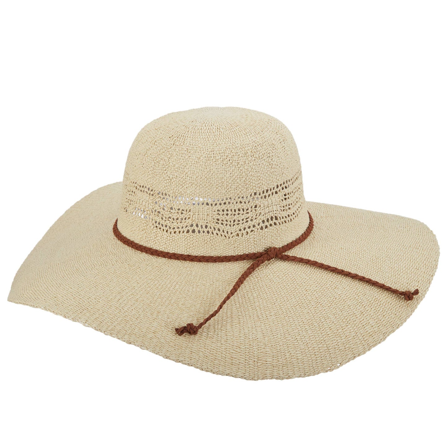 Scala Straw Round Crown Hat- Elenora: Assorted / OS