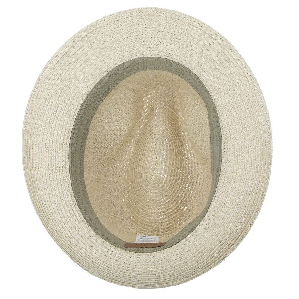 Scala Straw Fedora Hat- Monaco: Natural / S/M